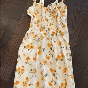 Reformation Floral Sundress with yellow Flowers